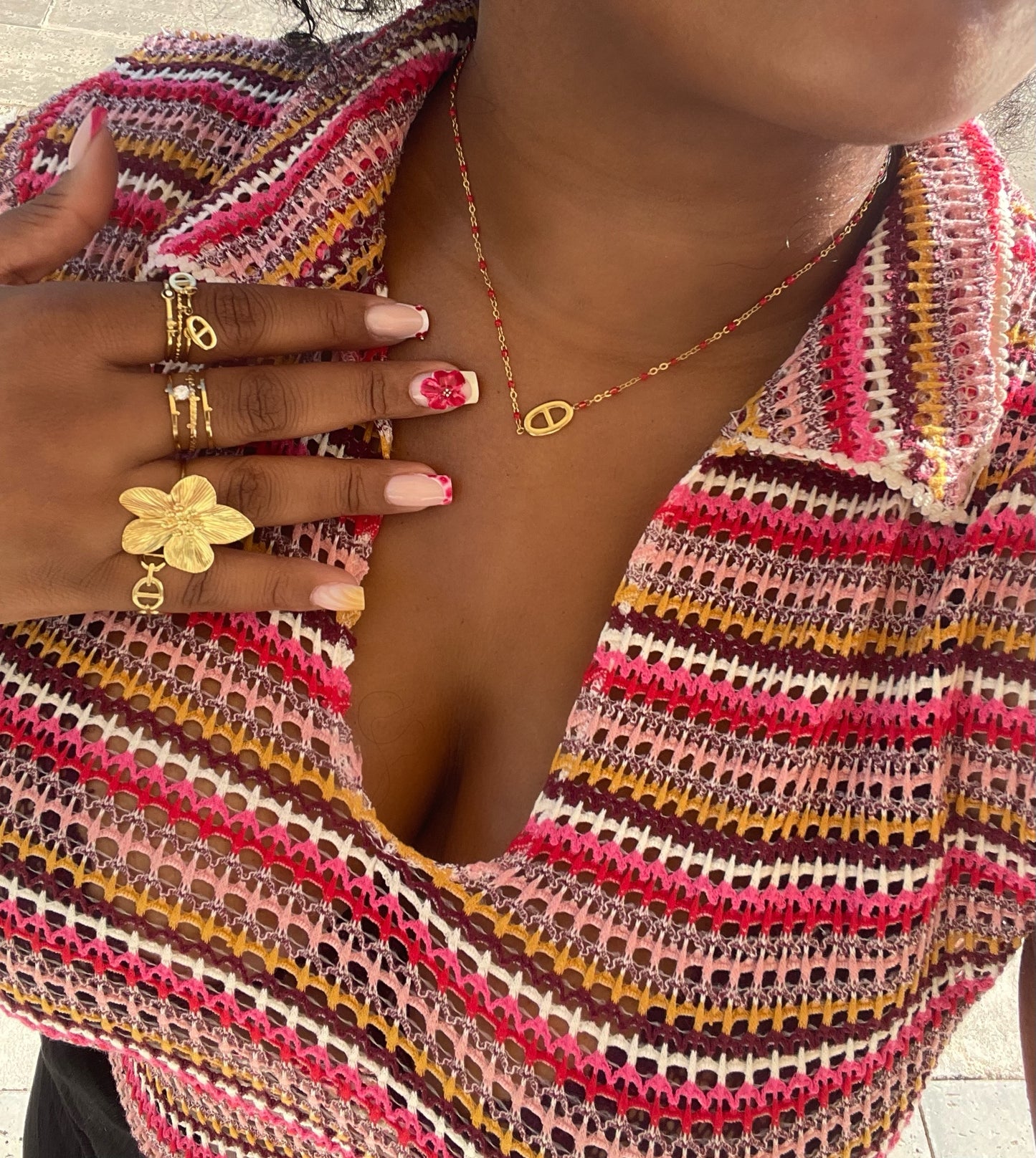 COLLIER VAHINÉ ROSE